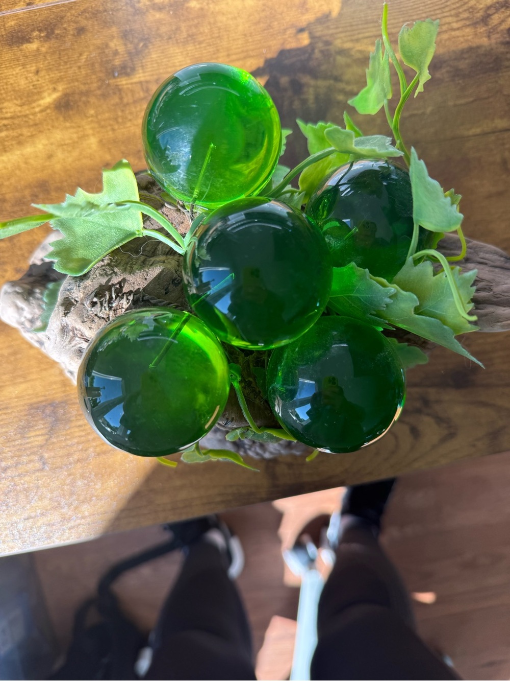 Green lucite / acrylic grape cluster mid-century modern